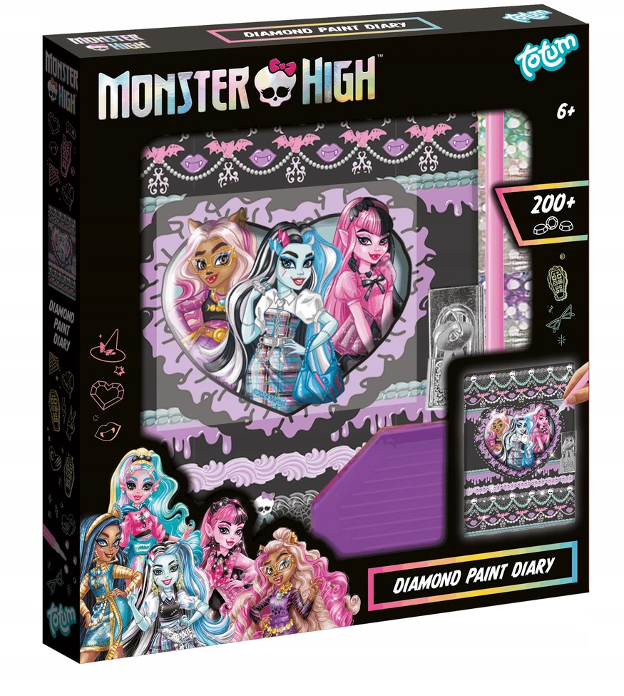 Totum MONSTER HIGH DIARY Diamond Mosaic Scrapbook KŪRYBINIS RINKINYS