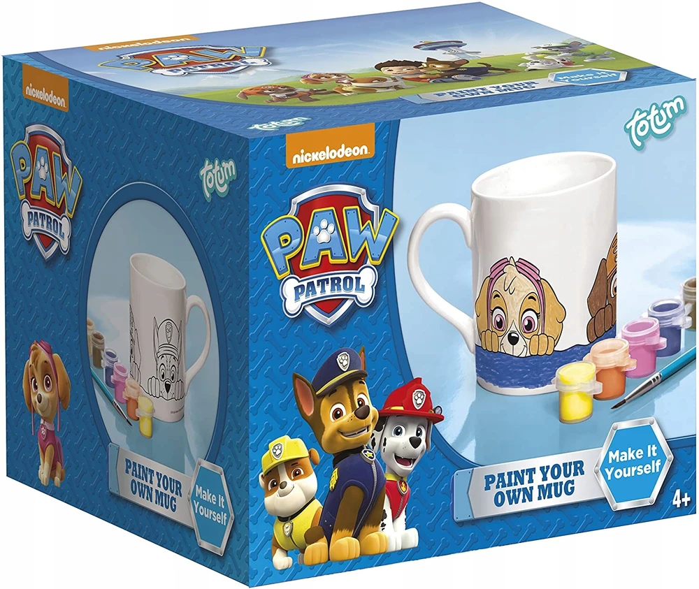 Totum Spin Master "Paw Patrol" dažomas porcelianinis puodelis 235 ml dovanų dėžutėje
