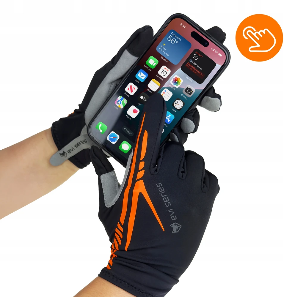 EVI TOUCH SPORTS DVIRAČIO PIRŠTINĖS ILGOS GELĖS BĖGIMO ATŠSpindinčios L/XL