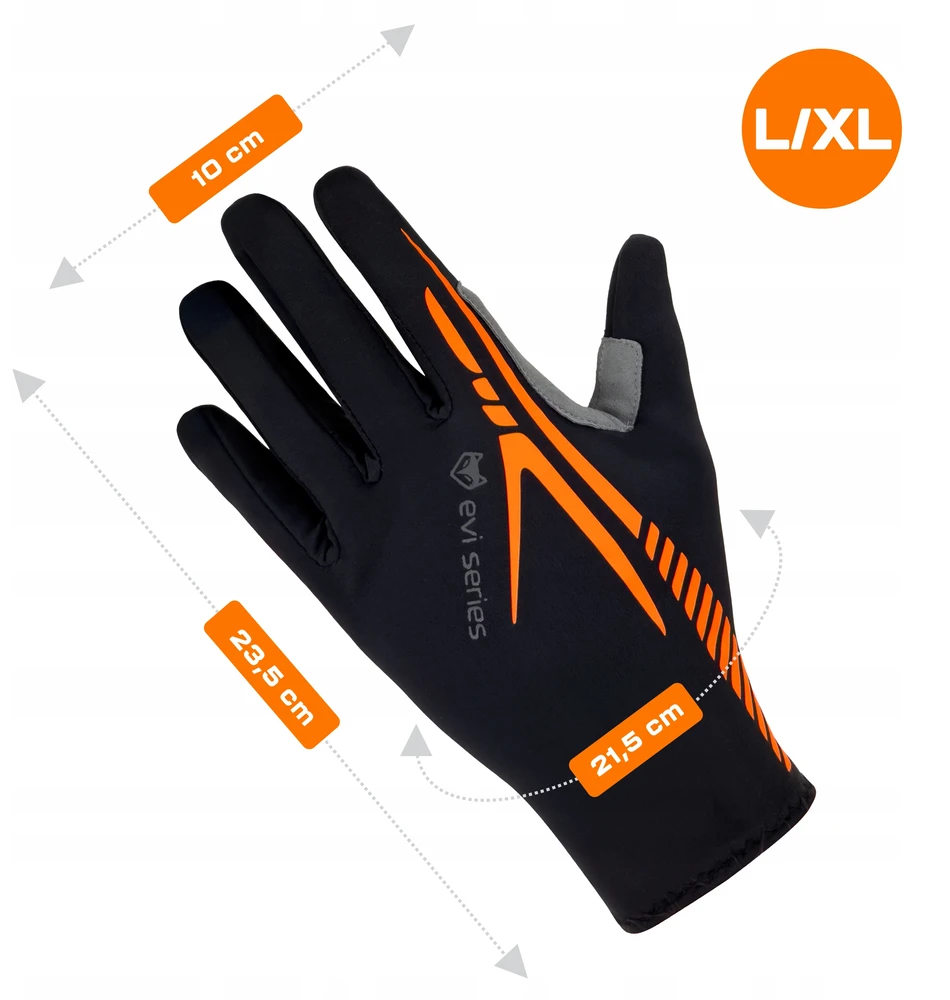 EVI TOUCH SPORTS DVIRAČIO PIRŠTINĖS ILGOS GELĖS BĖGIMO ATŠSpindinčios L/XL