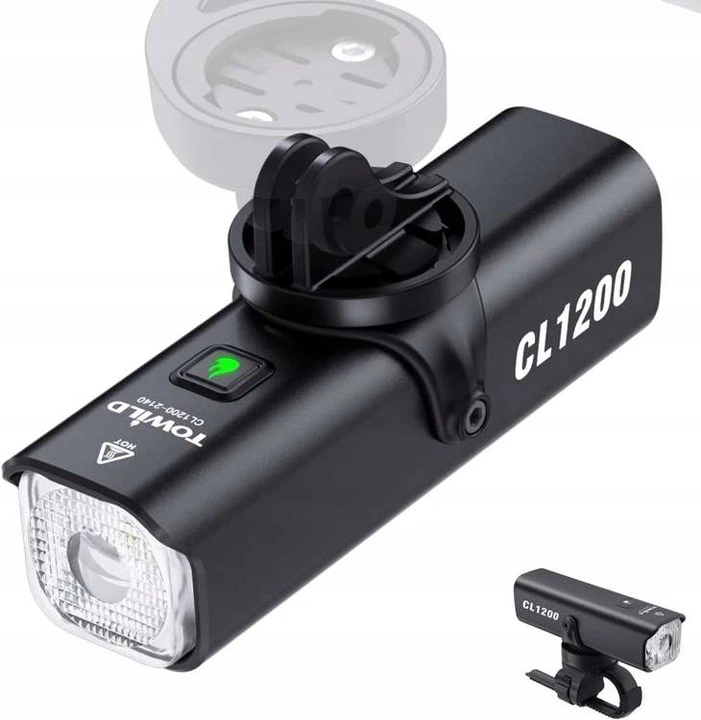 Towild Cl1200 priekinis dviračio žibintas, 1200 lm, powerbank