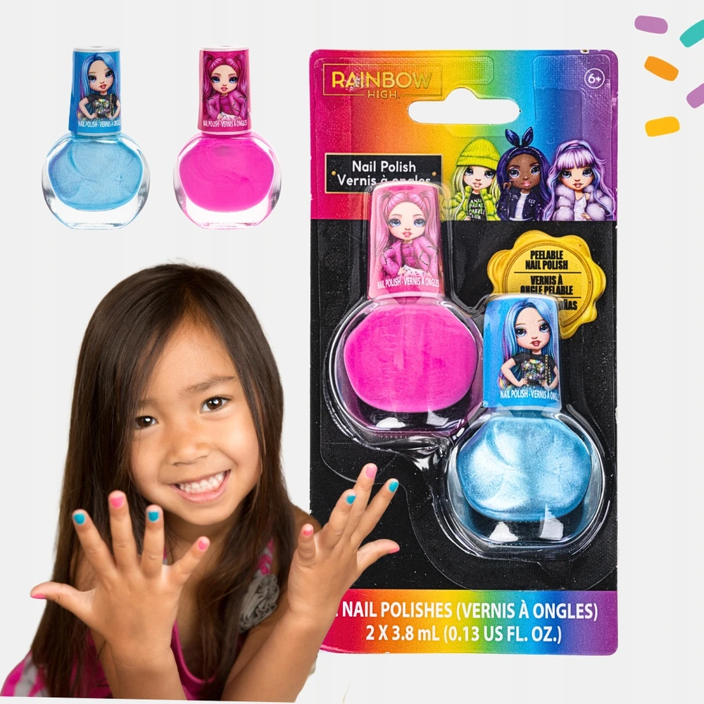 Townley Girl RAINBOW AUKŠTAS 2 NAGŲ LAKŲ RINKINYS, IDEALUS DOVANAI