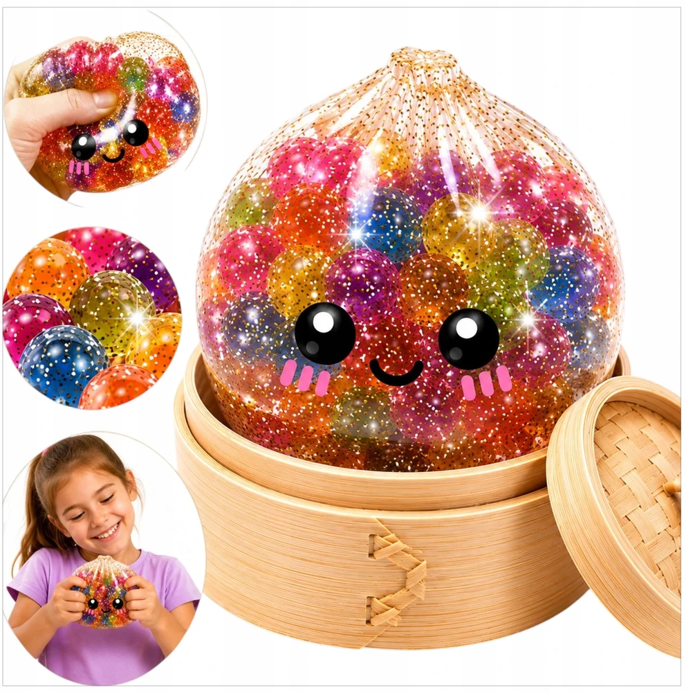 Toys ANTISTRESAS GNIOTEK GLITTER KUDULINIAI KUDULINIAI MYSTERY ORBIZ SPALVOTI KUMULLIAI