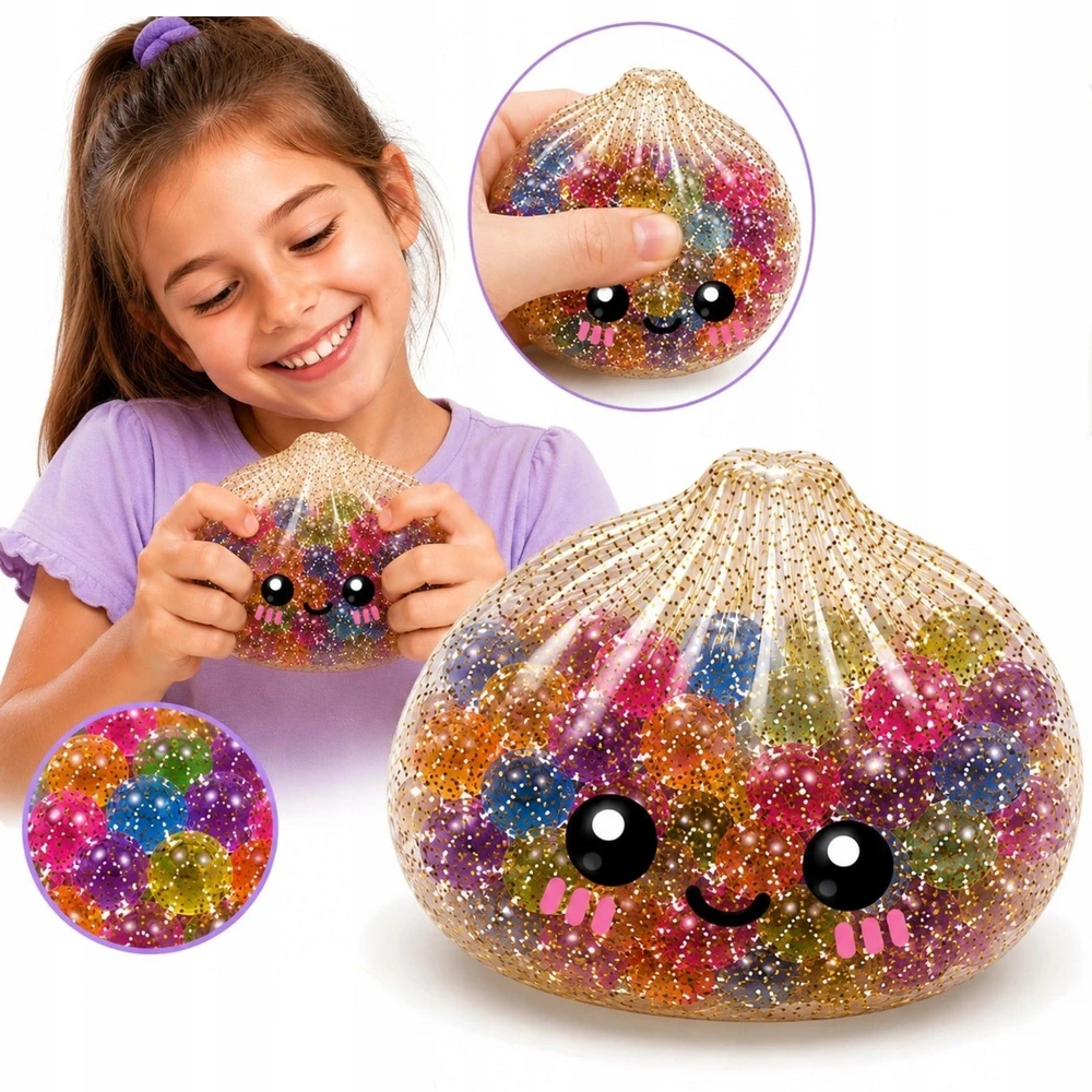 Toys ANTISTRESAS GNIOTEK GLITTER KUDULINIAI KUDULINIAI MYSTERY ORBIZ SPALVOTI KUMULLIAI