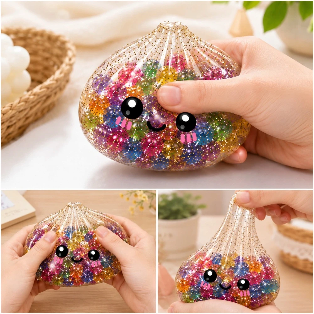 Toys ANTISTRESAS GNIOTEK GLITTER KUDULINIAI KUDULINIAI MYSTERY ORBIZ SPALVOTI KUMULLIAI