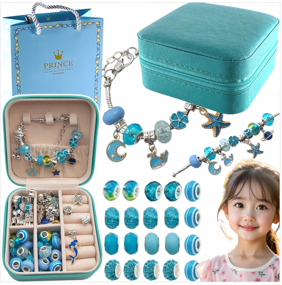 Toys Apyrankių, karoliukų, papuošalų, dovanų, pakabukų, skrynios rinkinys