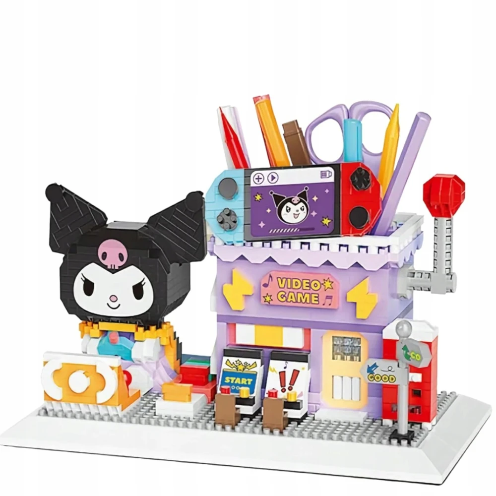 Toys BLOKŲ ĮRANKIŲ KNYGELĖ STALO ORGANIZATORIUS KUROMI FIGŪRŲ RINKINYS 1340 vnt DOVANA