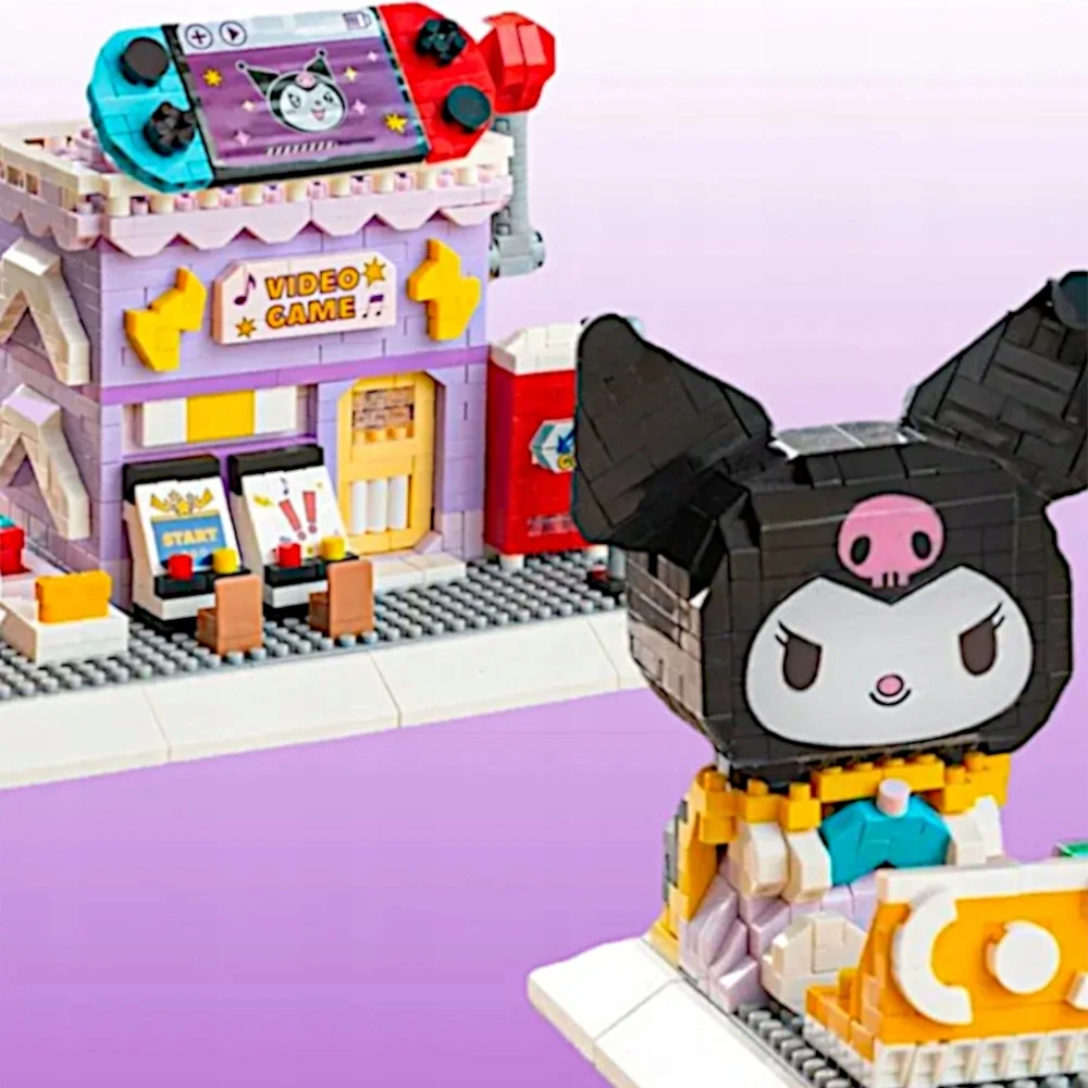 Toys BLOKŲ ĮRANKIŲ KNYGELĖ STALO ORGANIZATORIUS KUROMI FIGŪRŲ RINKINYS 1340 vnt DOVANA