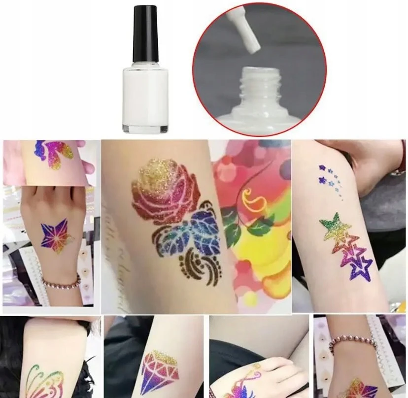 Toys DIDELIS TATUiruočių RINKINYS 222 ŠABLONAI GLITTER PLAUNAMAS DOVANA XXL
