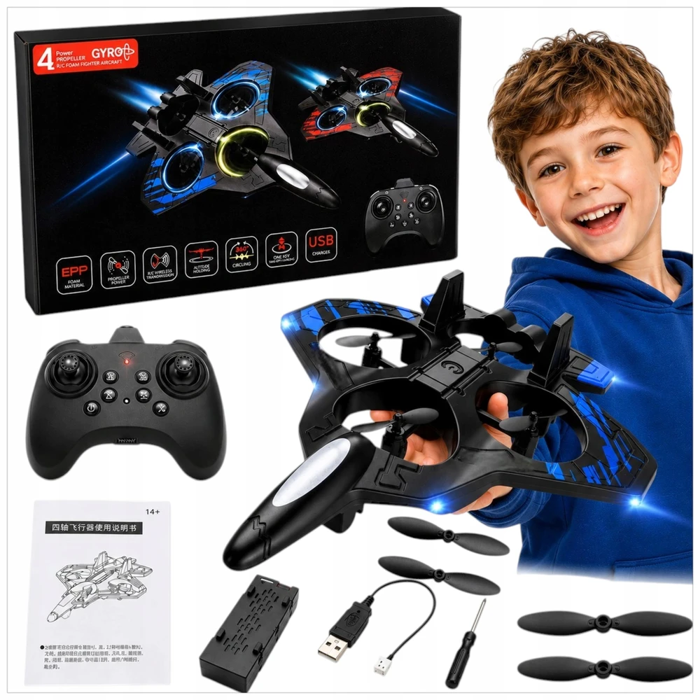 Toys Dronas FOAM LĖKTUVO NUOTOLINIO PULTAS VALDYMAS NUOTOLINIO PULTO PULTU MOKANTIS STABIAI SKRYTI