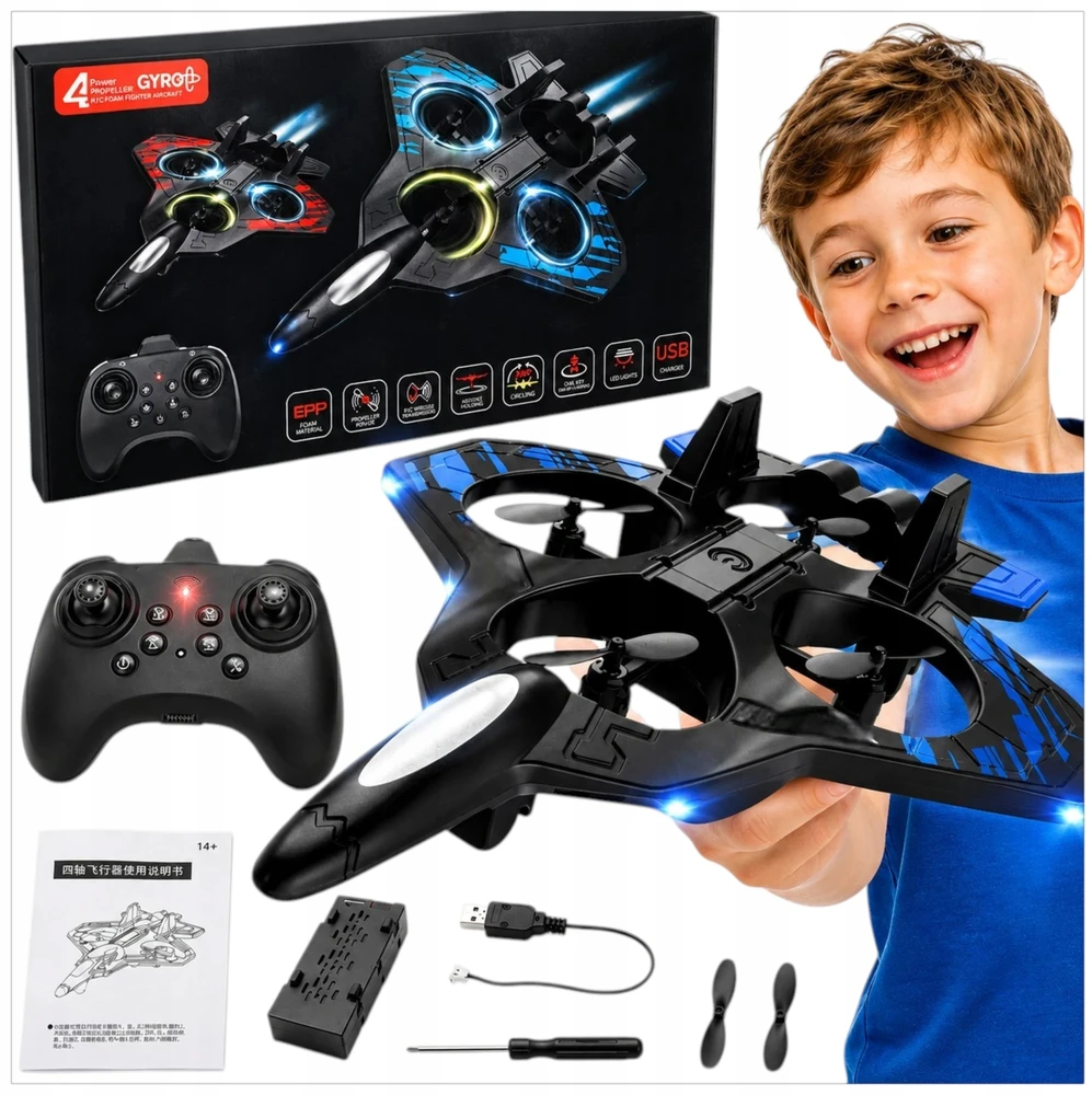 Toys Dronas FOAM LĖKTUVO NUOTOLINIO PULTAS VALDYMAS NUOTOLINIO PULTO PULTU MOKANTIS STABIAI SKRYTI