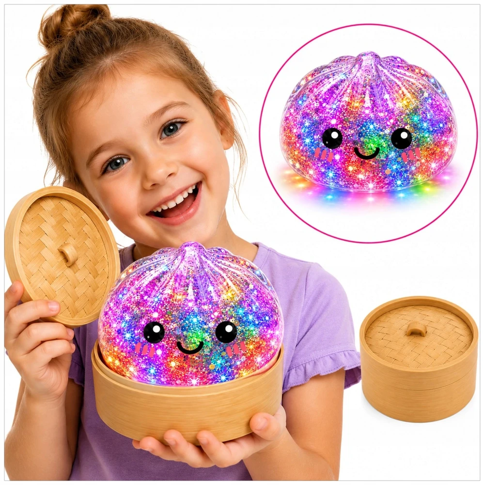 Toys GNIOTEK KUDULINIAI ŽAISLAI ŚQUISHY GLOWS BLOČIŲ KUDULINIAI SVĖTANTYS KOLDINIAI