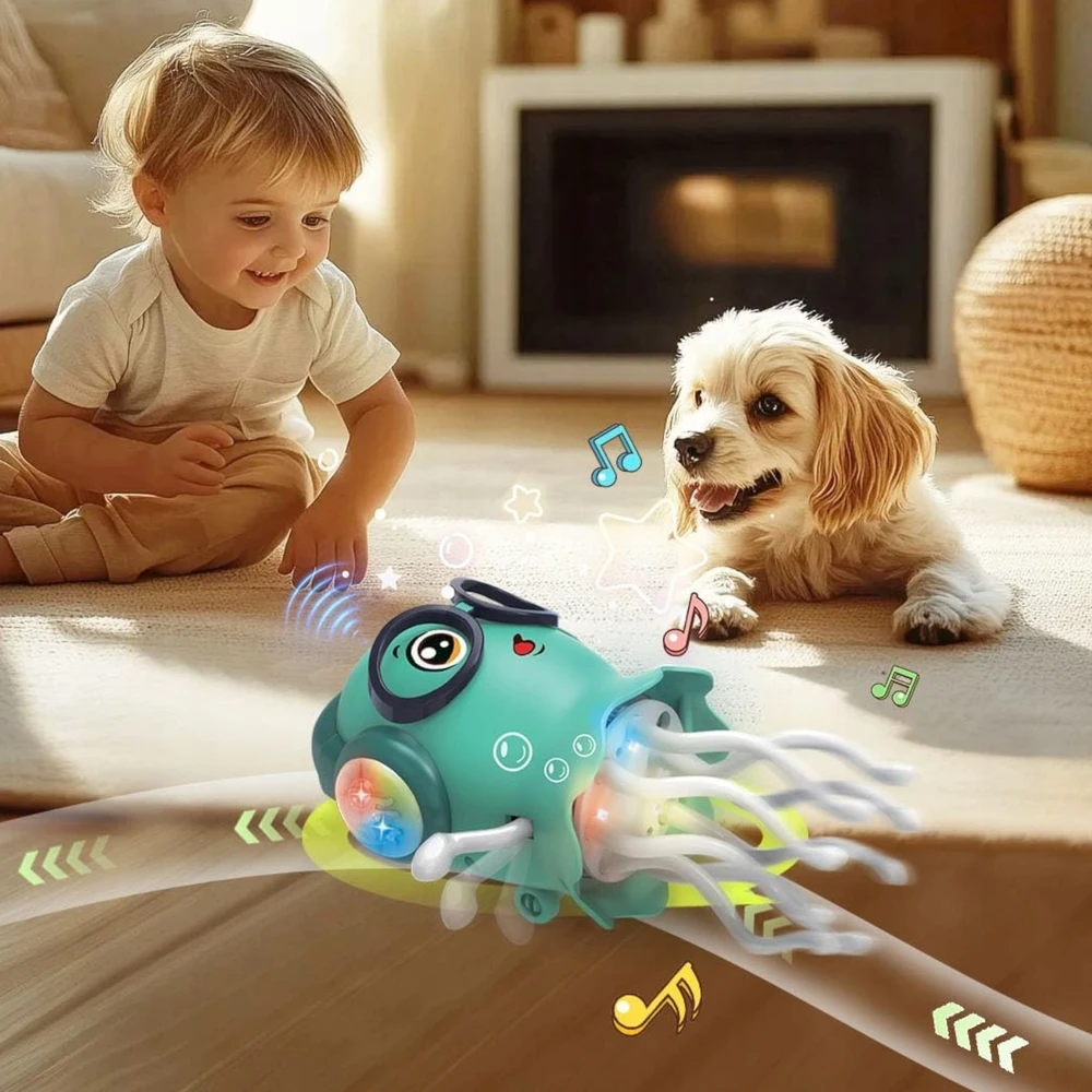 Toys INTERAKTYVUS ŠOKIAMAS JEDDUS OCTOPUS SQUID TOY ŠOKIAMAS ŽAIDIMAS