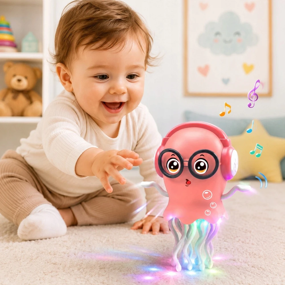 Toys INTERAKTYVUS ŠOKIAMAS JEDDUS OCTOPUS SQUID TOY ŠOKIAMAS ŽAIDIMAS