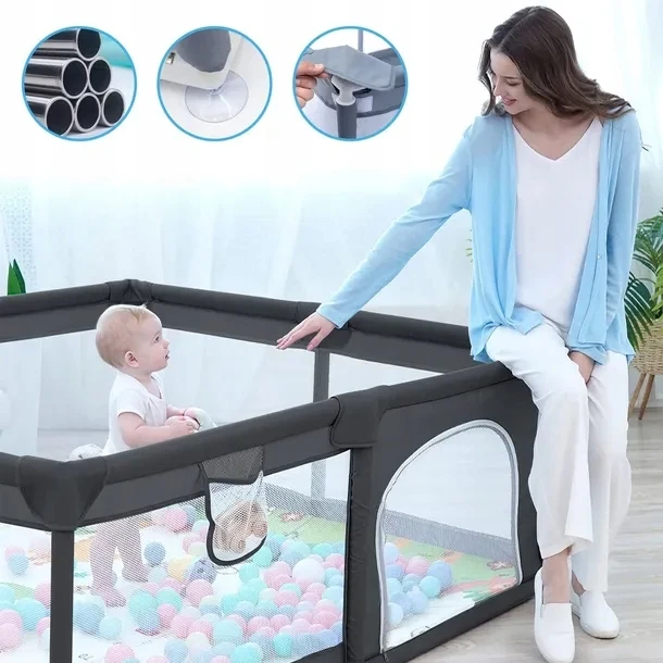 Toys KOJEC PILKA DLA DZIECI Žaidimų aikštelė MODUŁOWY SUCHY BASEN Z PODŁOGĄ 150X180CM