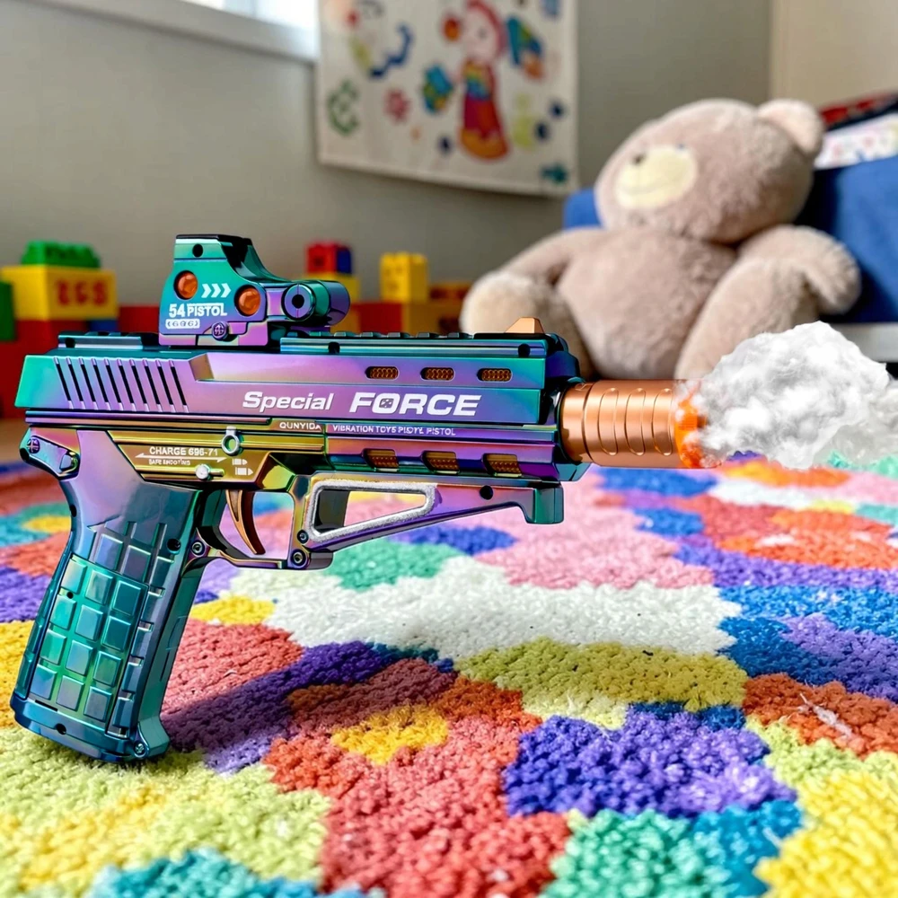 Toys MEGA STEAM RIFLE šaudymo pistoletas VANDENS GARO ŠVIESOS GARSAS VAIKAMS