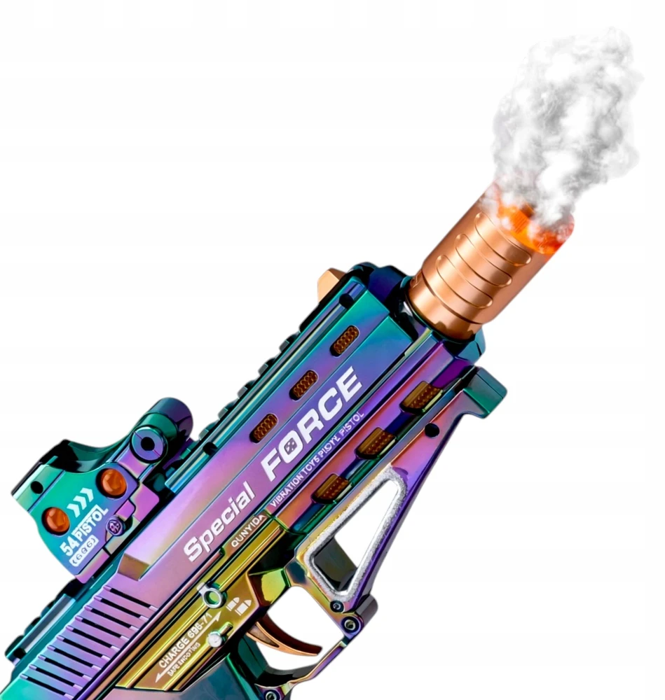 Toys MEGA STEAM RIFLE šaudymo pistoletas VANDENS GARO ŠVIESOS GARSAS VAIKAMS