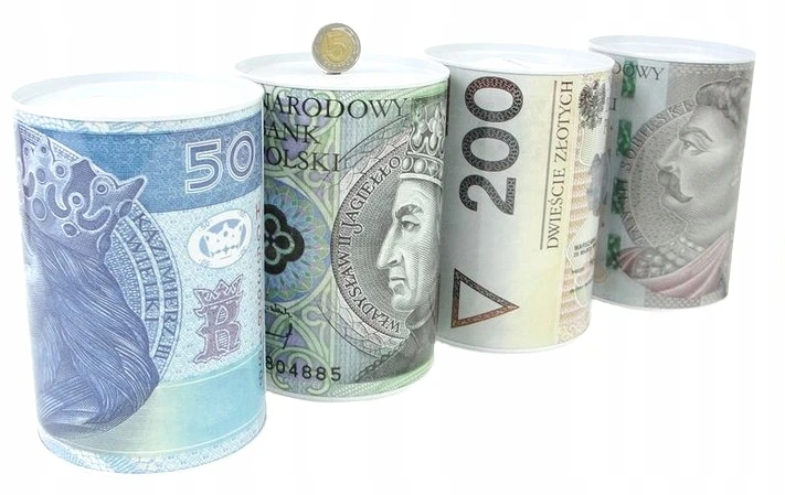 Toys METALOWA SKARBONKA PUSZKA 500 PLN ZŁ OSZCZĘDZANIE