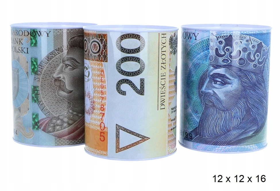 Toys METALOWA SKARBONKA PUSZKA 500 PLN ZŁ OSZCZĘDZANIE