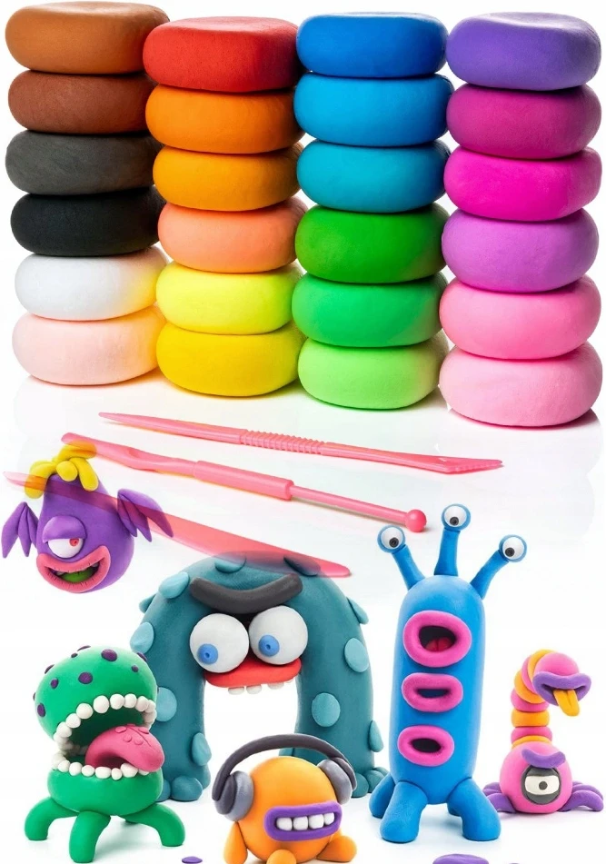 Toys PUTO polimerinio molio PLASTELINA jutikliai 48