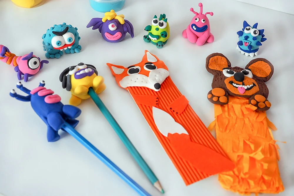 Toys PUTO polimerinio molio PLASTELINA jutikliai 48