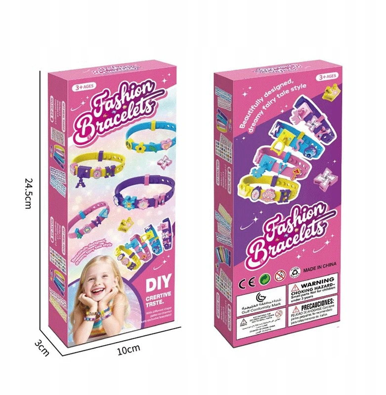 Toys Rinkinys apyrankėms su raidėmis ir dekoracijomis gaminti