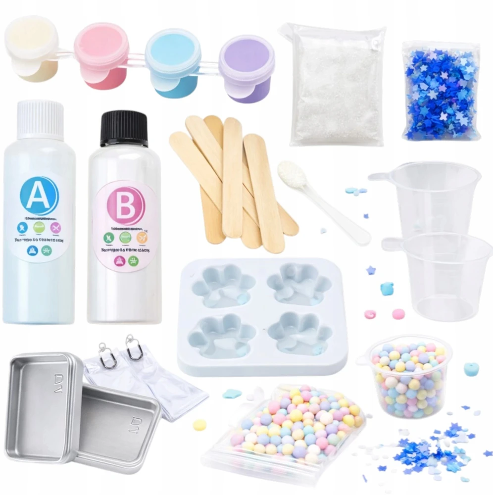 Toys RINKINYS VAIKAMS SUKURTI SQUISH SLIME GNIOTEK DIY KŪRYBINĘ DOVANA