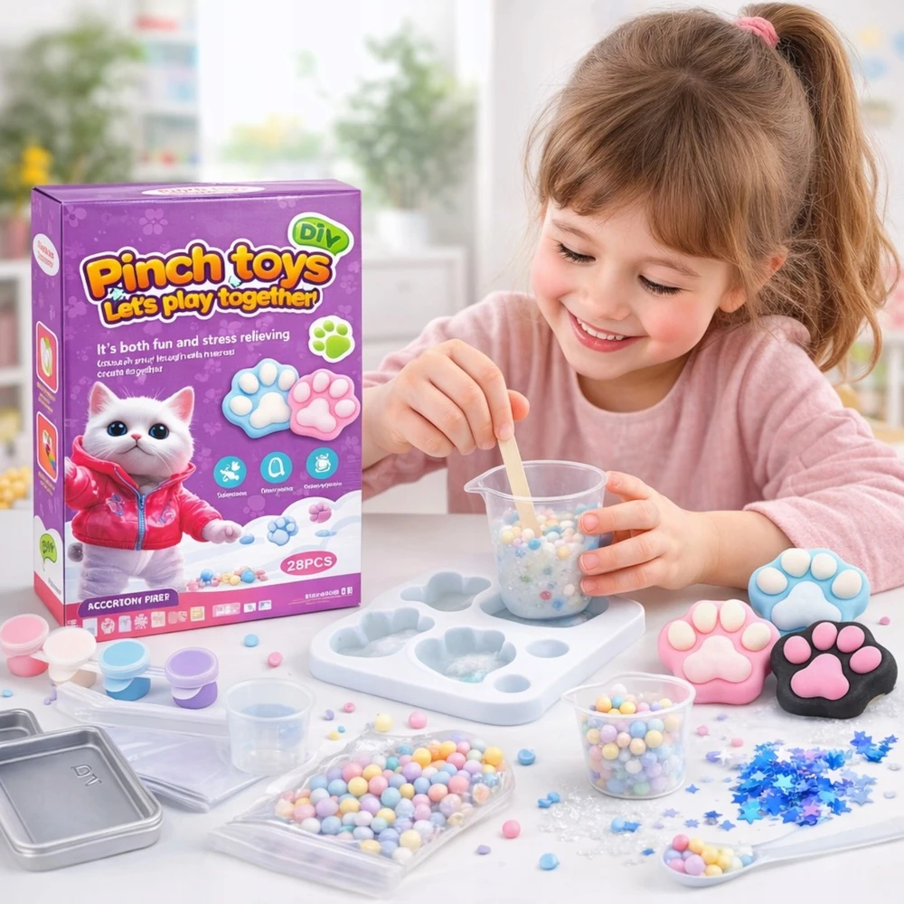 Toys RINKINYS VAIKAMS SUKURTI SQUISH SLIME GNIOTEK DIY KŪRYBINĘ DOVANA