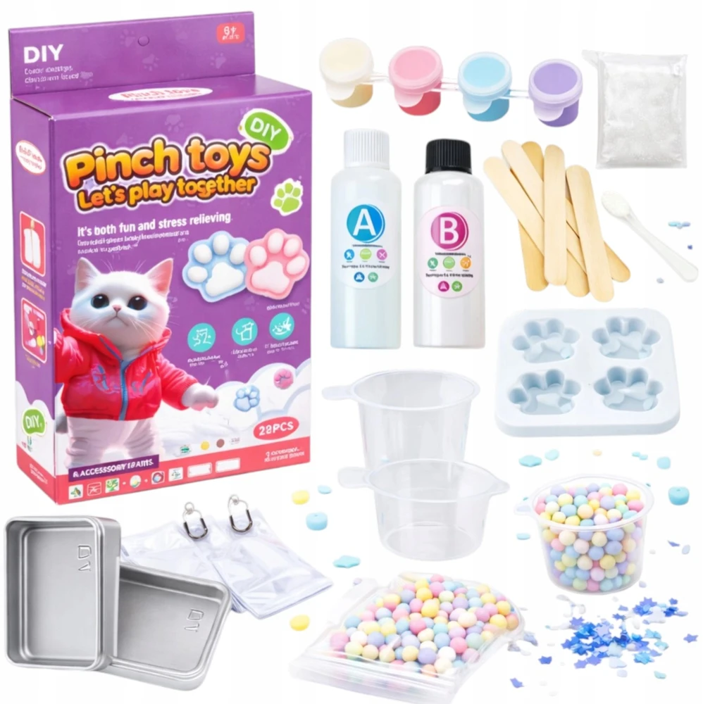 Toys RINKINYS VAIKAMS SUKURTI SQUISH SLIME GNIOTEK DIY KŪRYBINĘ DOVANA