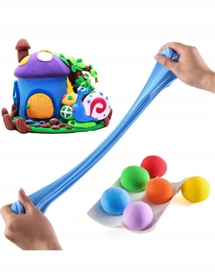 Toys SUPER CAY PLASTICINE MOLIS POLIMERINĖ PUTOS 12 SPALVŲ KŪRYBINGOS