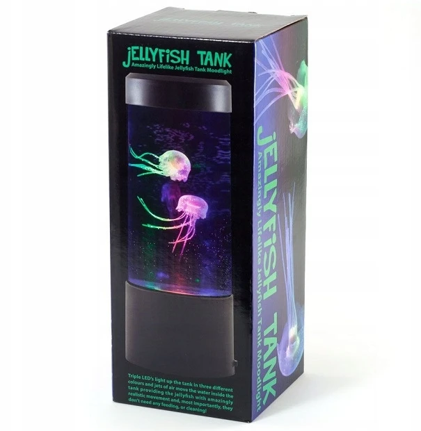 Toys4Boys Naktinė lempa Z MEDUZAMI Akwarium Kolorowe Podświetlenie LED Prezent Dziecka