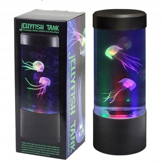 Toys4Boys Naktinė lempa Z MEDUZAMI Akwarium Kolorowe Podświetlenie LED Prezent Dziecka
