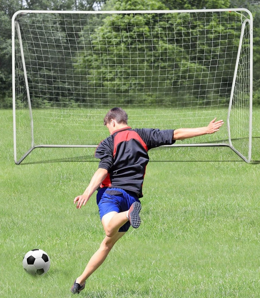 Toysplanet Didelė metalinė futbolo vartų sistema su tinkleliu 300x200x120 XL