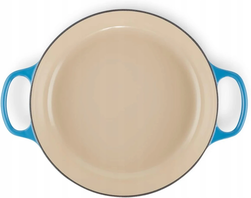 Tradicinis apvalus ketaus puodas Le Creuset 3,5 L 30 cm mėlynas