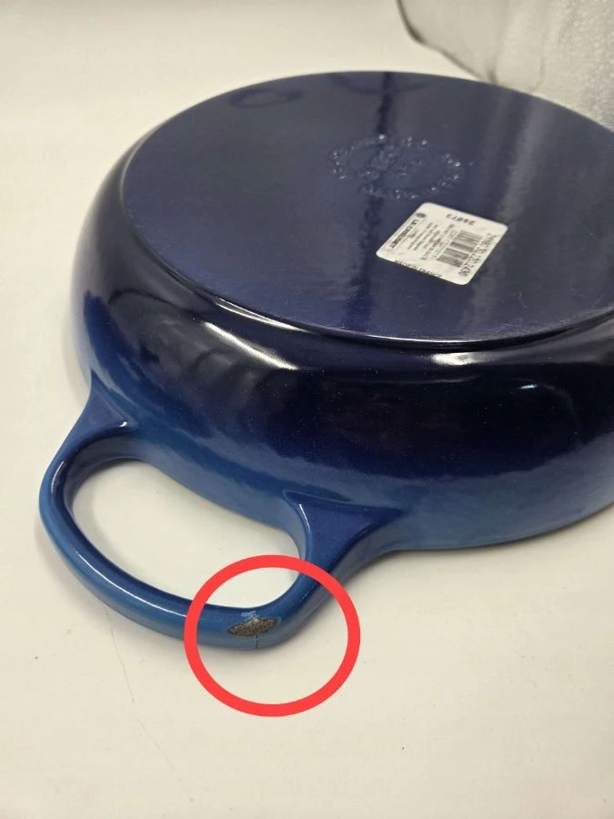 Tradicinis apvalus ketaus puodas Le Creuset 3,5 L 30 cm mėlynas