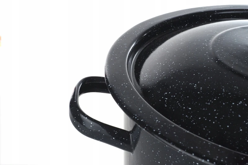 Tradicinis didelis emaliuotas puodas XXL Elo-Pol 31L su dangteliu 36cm, skirtas bigos