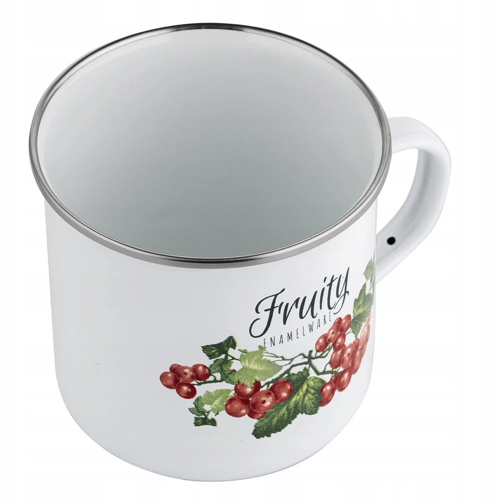 Tradicinis emaliuotas puodelis Emalia Pleszew Kalina 12 cm 1,25 l puodelis