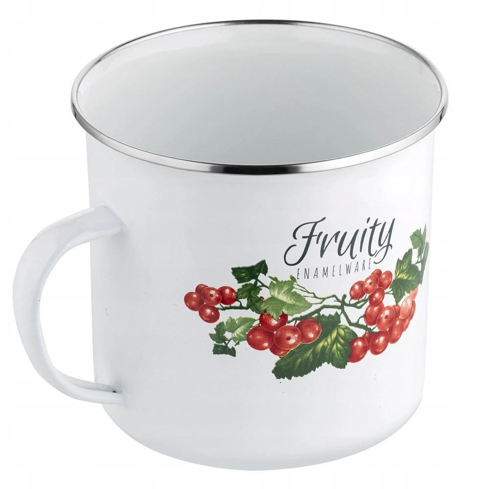 Tradicinis emaliuotas puodelis Emalia Pleszew Kalina 12 cm 1,25 l puodelis