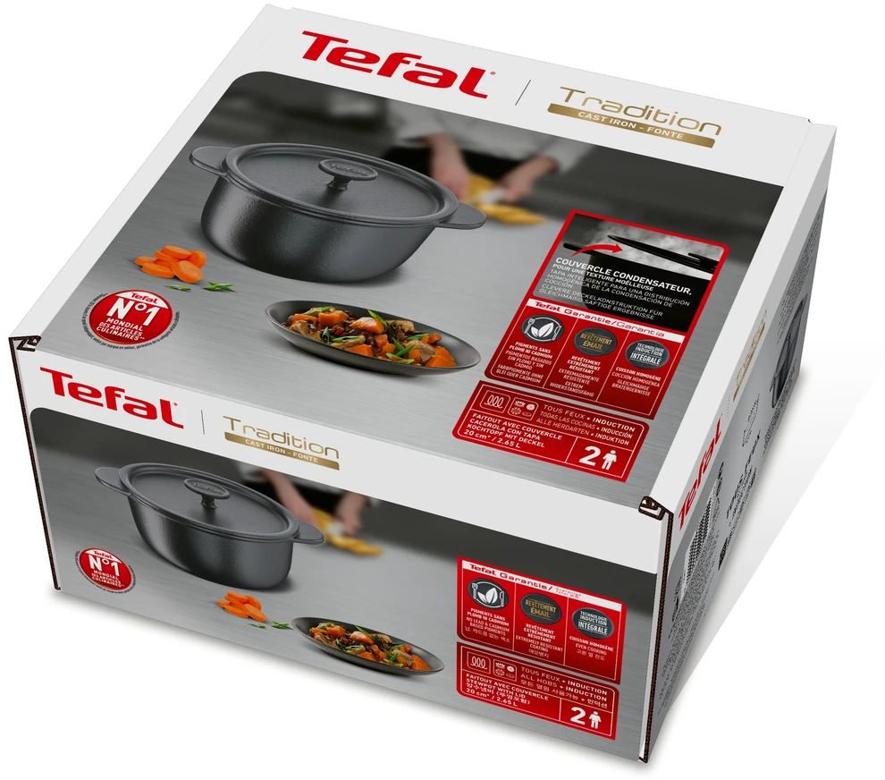 TRADICINIS KETUS PUODAS TEFAL E22544 TRADITION INDUKCIJA 20cm 2,7L
