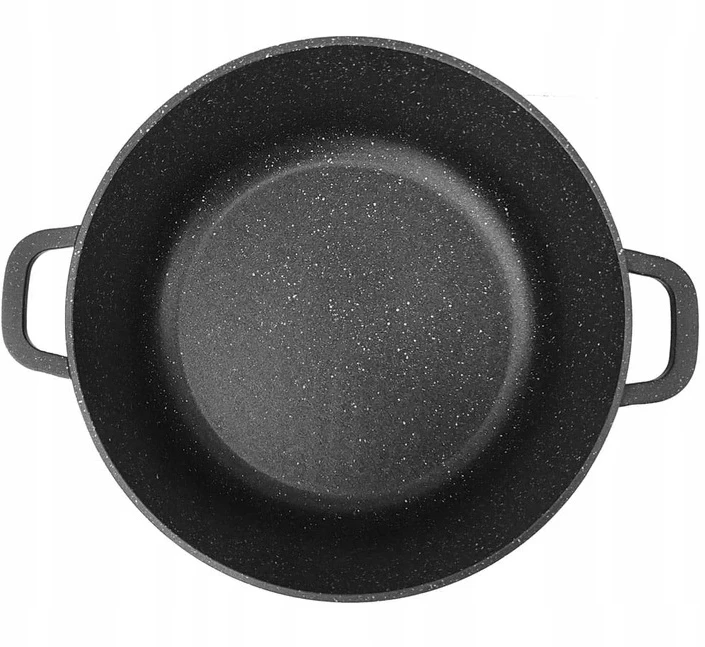 TRADICINIS MARMURINIS PUODAS AUKŠTIS 10L INDUKCINĖS DUJOS 28 cm JUODOS