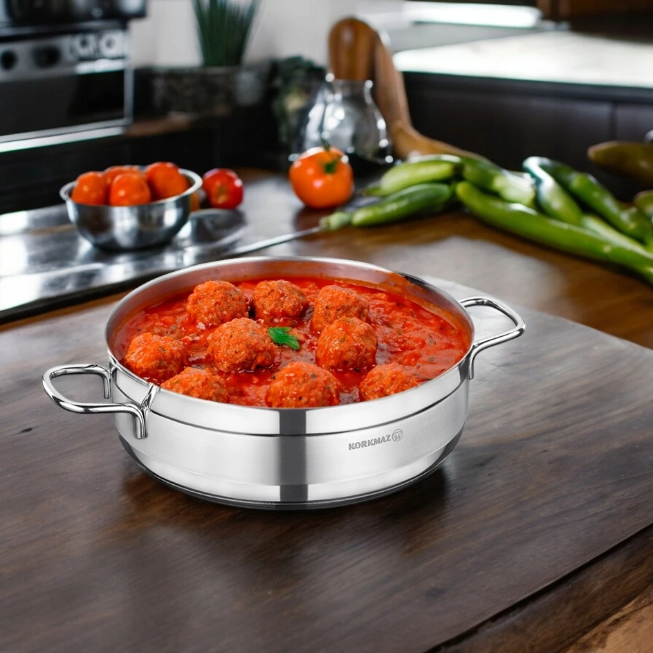 Indukcinis puodas troškinimui Korkmaz Alfa Low Ø26cm, KRA1024, 4.2 l