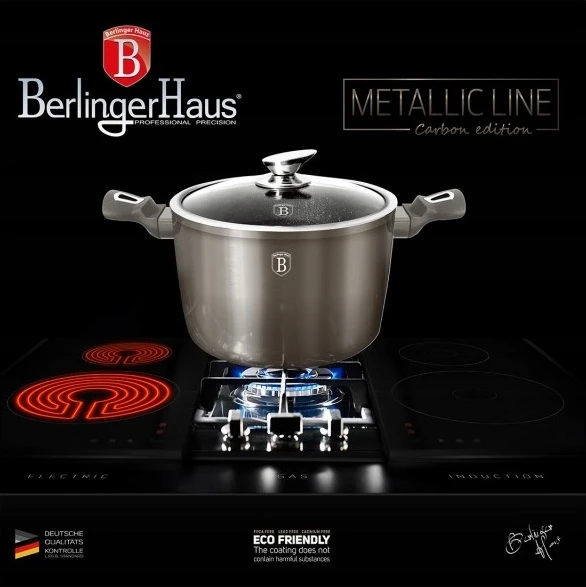 TRADICINIS PUODAS BERLINGER HAUS 26CM 7.3L ANGLES SU STIKLINIO DANGIU
