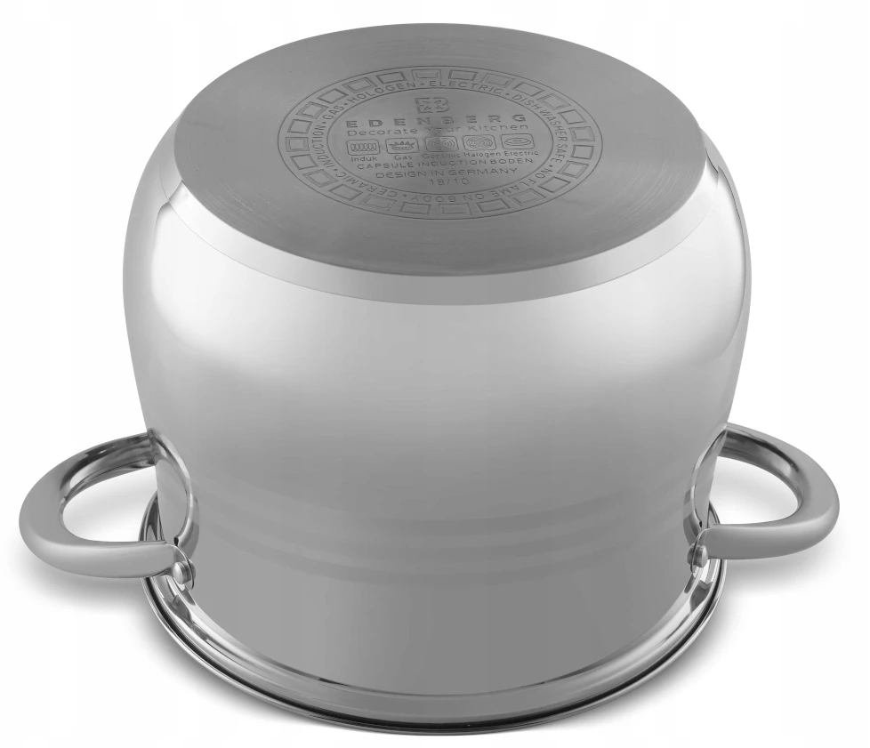 Tradicinis puodas Edenberg Tall Steel 8,8 l KIETOS KOKYBĖS