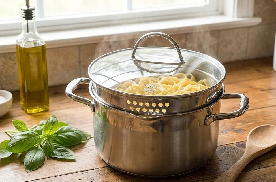 Tradicinis puodas SSW COMFORT PLIENINIS PUODAS SU MATUOTUVU IR KOŠTUVIU 3,6 l