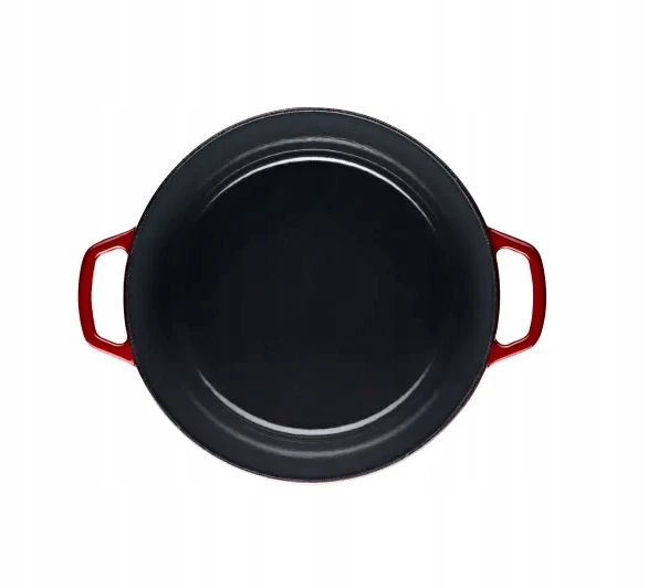 Tradicinis puodas su dangčiu Gerlach Natur Iron Induction Ketaus 5L Burgundy