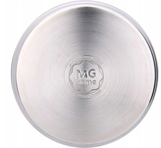 Tradicinis puodas su stikliniu dangteliu MG Home 16cm 1,8L nerūdijančio plieno.