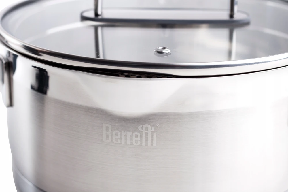 „Matral Berretti“ nerūdijančio plieno puodas su nerūdijančio plieno dangčiu, 22 cm