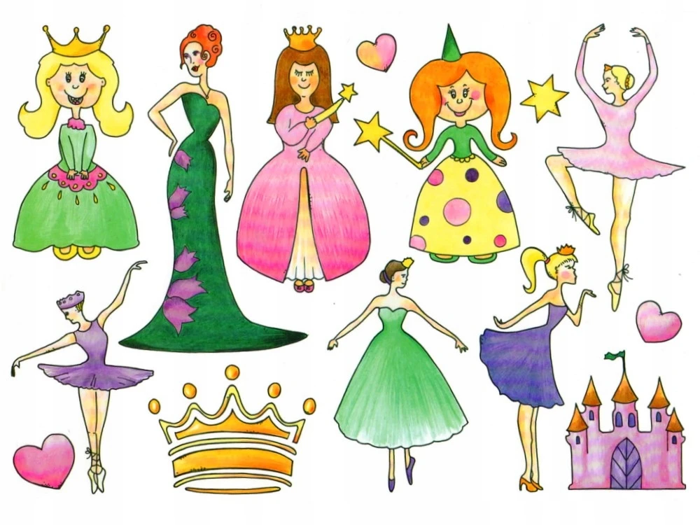 Trafaretas piešimui Koh-I-Noor "Princesės"