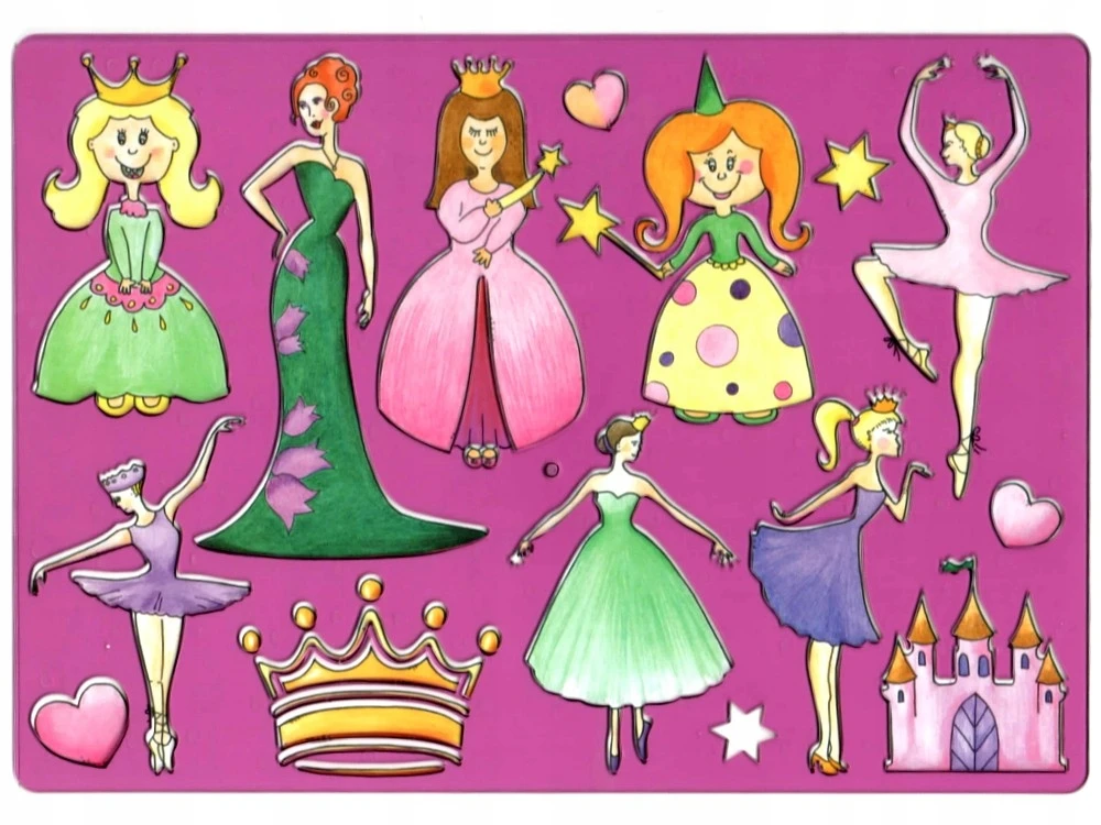 Trafaretas piešimui Koh-I-Noor "Princesės"