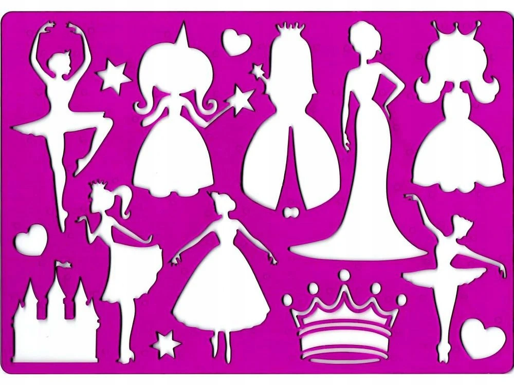 Trafaretas piešimui Koh-I-Noor "Princesės"